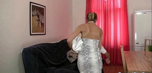  Mature masseuse takes it from behind